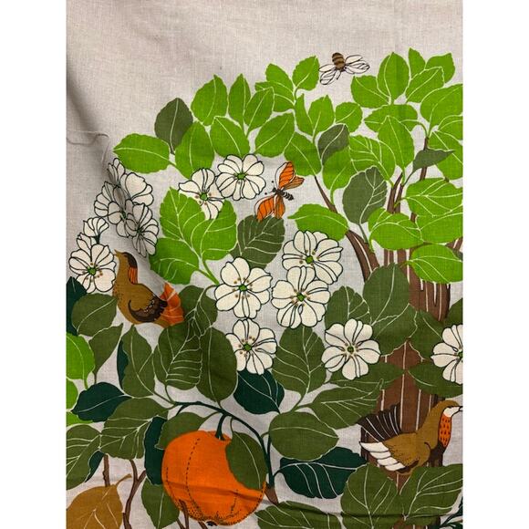 Vintage 1960s Toni Hermansson MCM fabric for Almedahls Sweden. Scandinavian tree - Picture 3 of 8